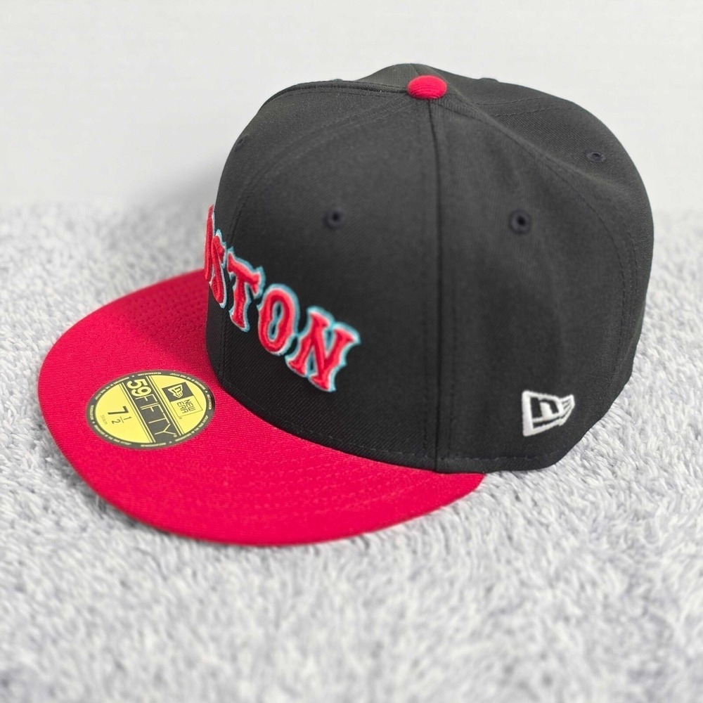 New Era 59FIFTY Boston Red Sox Spring Training Side Patch 7 1/2 Fitted Cap Hat - Picture 3 of 11